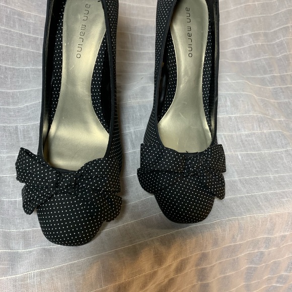 Ann Marino Polka dot block heel platform heels - Picture 3 of 11